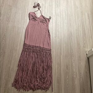VENUS Pink Maxi Sundress Spaghetti Strap Resort Wear